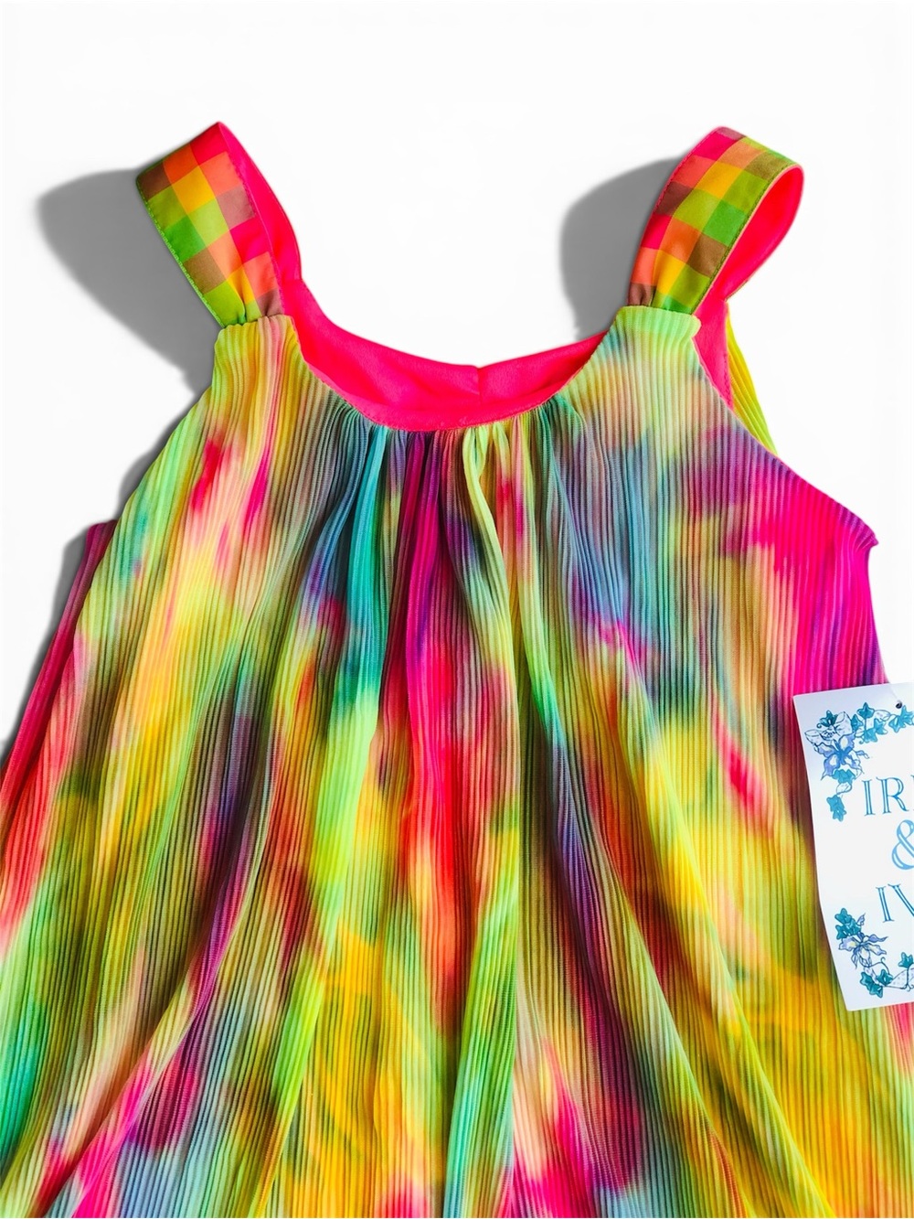 Iris & Ivy Girls Tie Dye Pleated Dress Size 6X Multi-Color - Picture 4 of 8